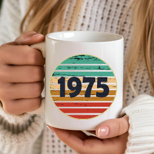 Born in 1975 vintage birthday gift coffee mug