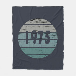 born in 1975 vintage birthday gift fleece blanket