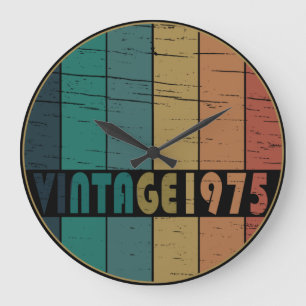 Born in 1975 vintage birthday gift large clock