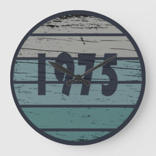 Born in 1975 vintage birthday gift large clock