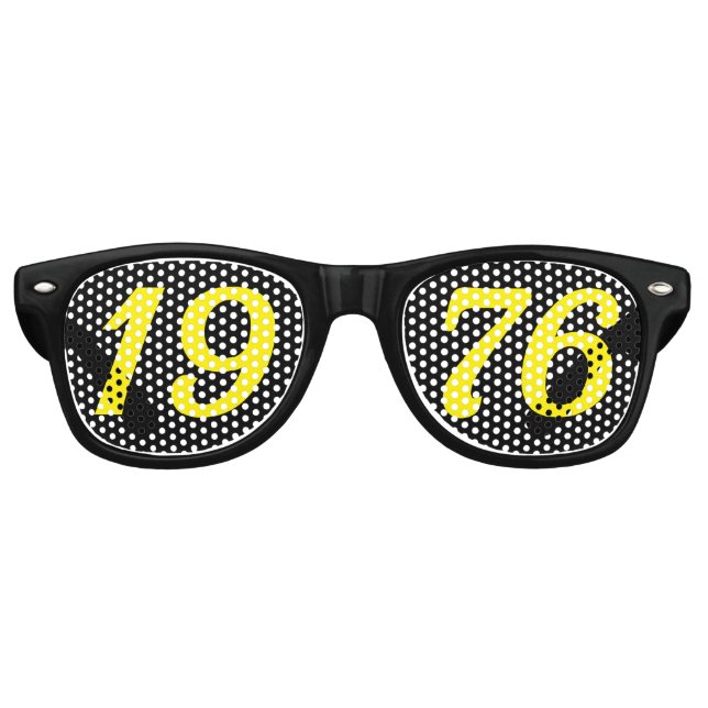 Born in 1976 50th birthday fun shades sunglasses (Front)