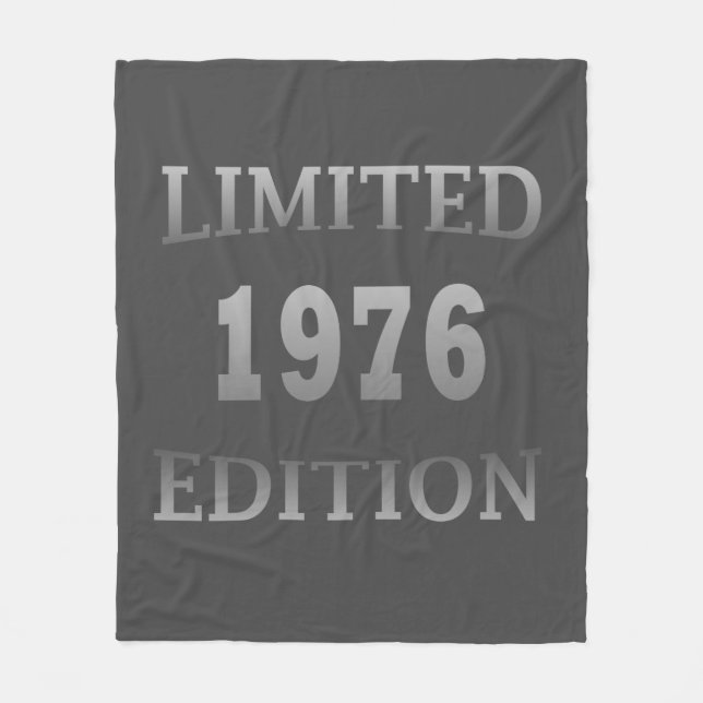 born in 1976 50th birthday gift fleece blanket (Front)