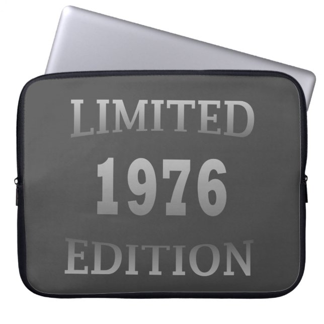 born in 1976 birthday limited edition laptop sleeve (Front)