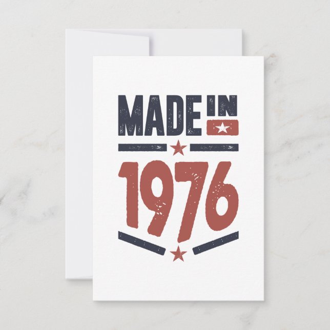 Born in 1976 Birthday RSVP Card (Front)