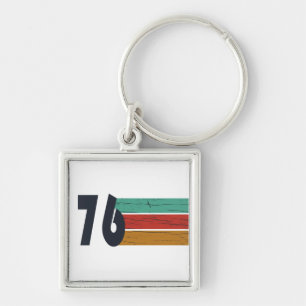 Born in 1976 vintage 50th birthday gift key ring
