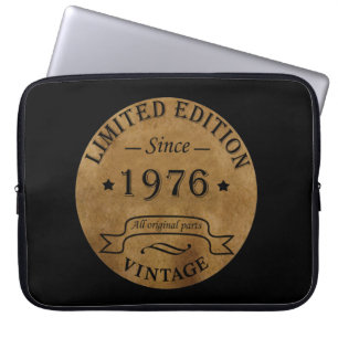 Born in 1976 vintage 50th birthday gift laptop sleeve