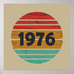 Born in 1976 vintage 50th birthday gift poster