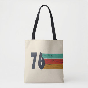 Born in 1976 vintage 50th birthday gift tote bag