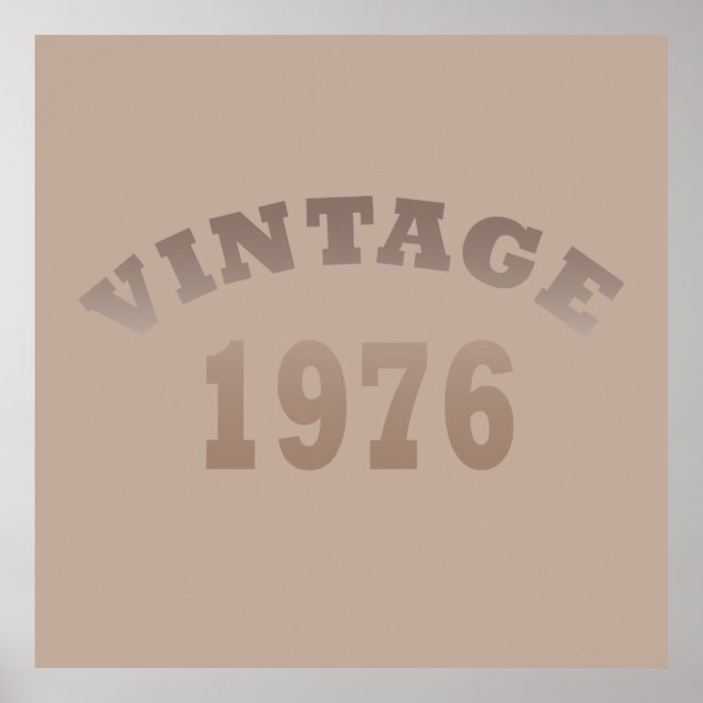 Born in 1976 vintage 50th birthday poster (Front)