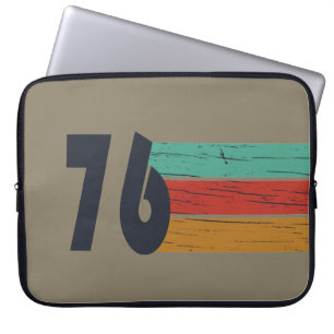 Born in 1976 vintage birthday gift laptop sleeve