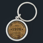 Born in 1976 vintage birthday key ring<br><div class="desc">You can add some originality to your wardrobe collection with this vintage classic birthday graphic design with awesome typography font lettering; It is a great gift for men, women, husbands, wife, girlfriend, and boyfriend who will love this one-of-a-kind artwork. The best and most fun holiday present for your happy birthday...</div>