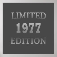Born in 1977 birthday limited edition