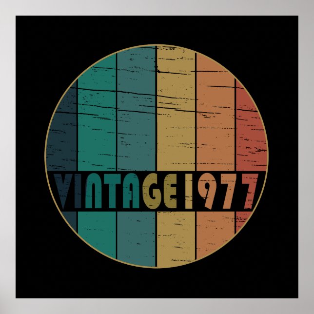 Born in 1977 classic retro poster (Front)