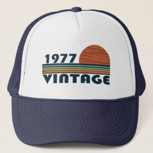Born in 1977 classic sunset trucker hat