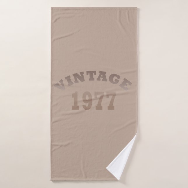 Born in 1977 vintage birthday bath towel (Bath Towel)