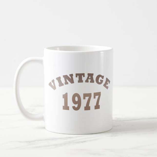 Born in 1977 vintage birthday coffee mug (Left)