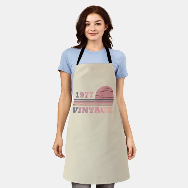 born in 1977 vintage birthday gift apron (Worn)