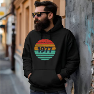 Born in 1977 vintage birthday gift hoodie