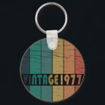 Born in 1977 vintage birthday key ring<br><div class="desc">You can add some originality to your wardrobe collection with this vintage classic birthday graphic design with awesome typography font lettering; It is a great gift for men, women, husbands, wife, girlfriend, and boyfriend who will love this one-of-a-kind artwork. The best and most fun holiday present for your happy birthday...</div>