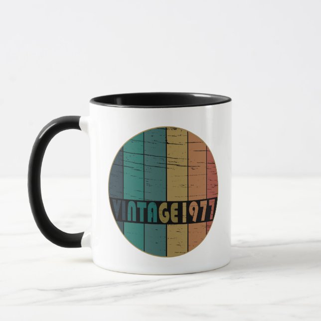 Born in 1977 vintage birthday mug (Left)