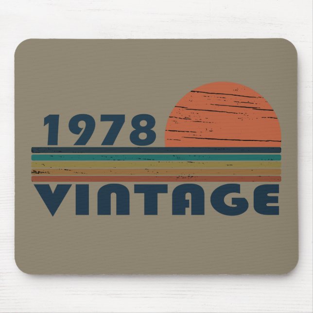 Born in 1978 vintage birthday mouse pad (Front)