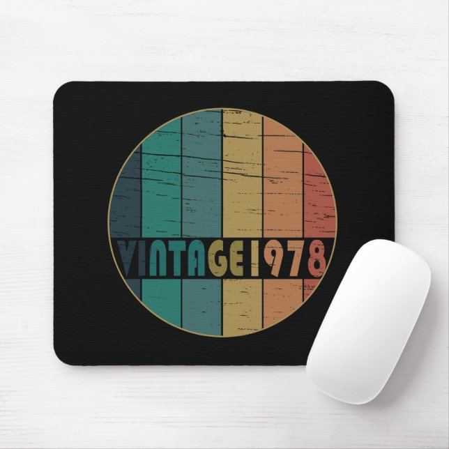 Born in 1978 vintage birthday mouse pad (With Mouse)
