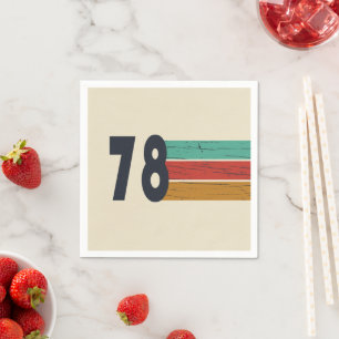 Born in 1978 vintage birthday party napkin