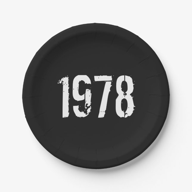 Born in 1978 Year Paper Plate (Front)
