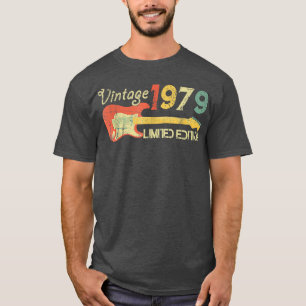 Born In 1979-Acustic Electric Bass Guitar Music Bi T-Shirt