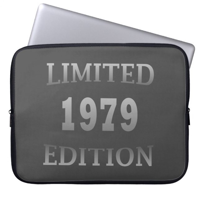 born in 1979 birthday limited edition gift laptop sleeve (Front)