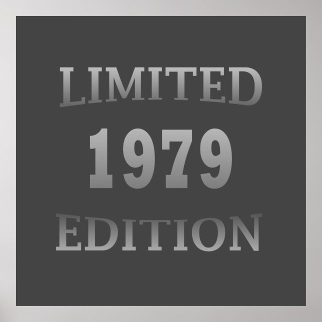 born in 1979 birthday limited edition gift poster (Front)