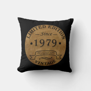 Born in 1979 vintage birthday gift cushion