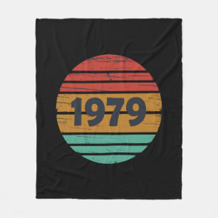 Born in 1979 vintage birthday gift fleece blanket