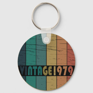 Born in 1979 vintage birthday gift key ring