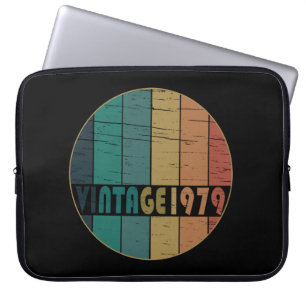 Born in 1979 vintage birthday gift laptop sleeve
