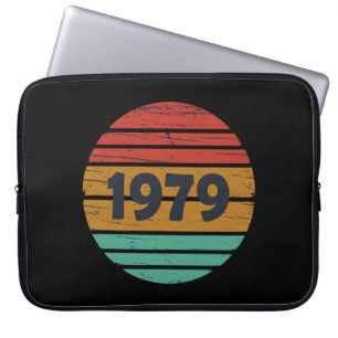 Born in 1979 vintage birthday gift laptop sleeve