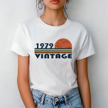 born in 1979 vintage birthday gift T-Shirt<br><div class="desc">You can add some originality to your wardrobe collection with this vintage classic birthday graphic design with awesome typography font lettering; It is a great gift for men, women, husbands, wife, girlfriend, and boyfriend who will love this one-of-a-kind artwork. The best and most fun holiday present for your happy birthday...</div>