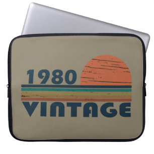 Born in 1980 sunset classic laptop sleeve
