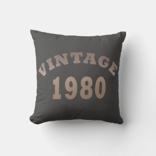 born in 1980 vintage birthday cushion