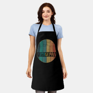 Born in 1980 vintage birthday gift apron