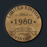 Born in 1980 vintage birthday magnet<br><div class="desc">You can add some originality to your wardrobe collection with this vintage classic birthday graphic design with awesome typography font lettering; It is a great gift for men, women, husbands, wife, girlfriend, and boyfriend who will love this one-of-a-kind artwork. The best and most fun holiday present for your happy birthday...</div>