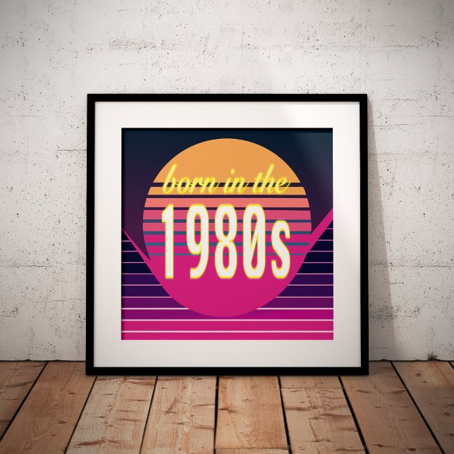 Born in 1980s, Millennials, Gen X, Birth Year Poster (Creator Uploaded)