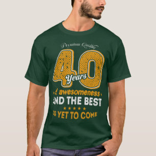 Born in 1981 40th Birthday 40 Years Of Awesomeness T-Shirt