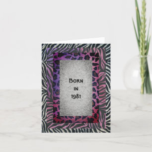 Born in 1981 Birthday Fun Facts Card