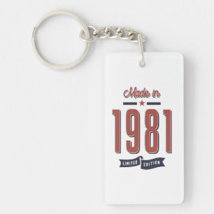 Born in 1981 Birthday Key Ring