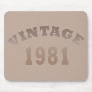 Born in 1981 elegant modern vintage birthday gift mouse pad