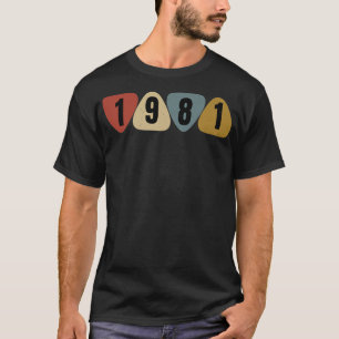 Born In 1981 Guitarist Guitar Pick Music Birthday  T-Shirt