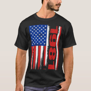 Born in 1981 US Flag Patriotic Veterans Day 4th Of T-Shirt