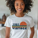 Born in 1981 vintage birthday gift T-Shirt<br><div class="desc">You can add some originality to your wardrobe collection with this vintage classic birthday graphic design with awesome typography font lettering; It is a great gift for men, women, husbands, wife, girlfriend, and boyfriend who will love this one-of-a-kind artwork. The best and most fun holiday present for your happy birthday...</div>
