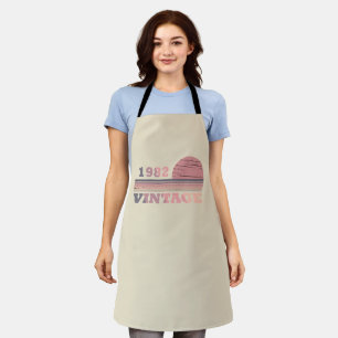 Born in 1982 elegant modern vintage birthday gift apron